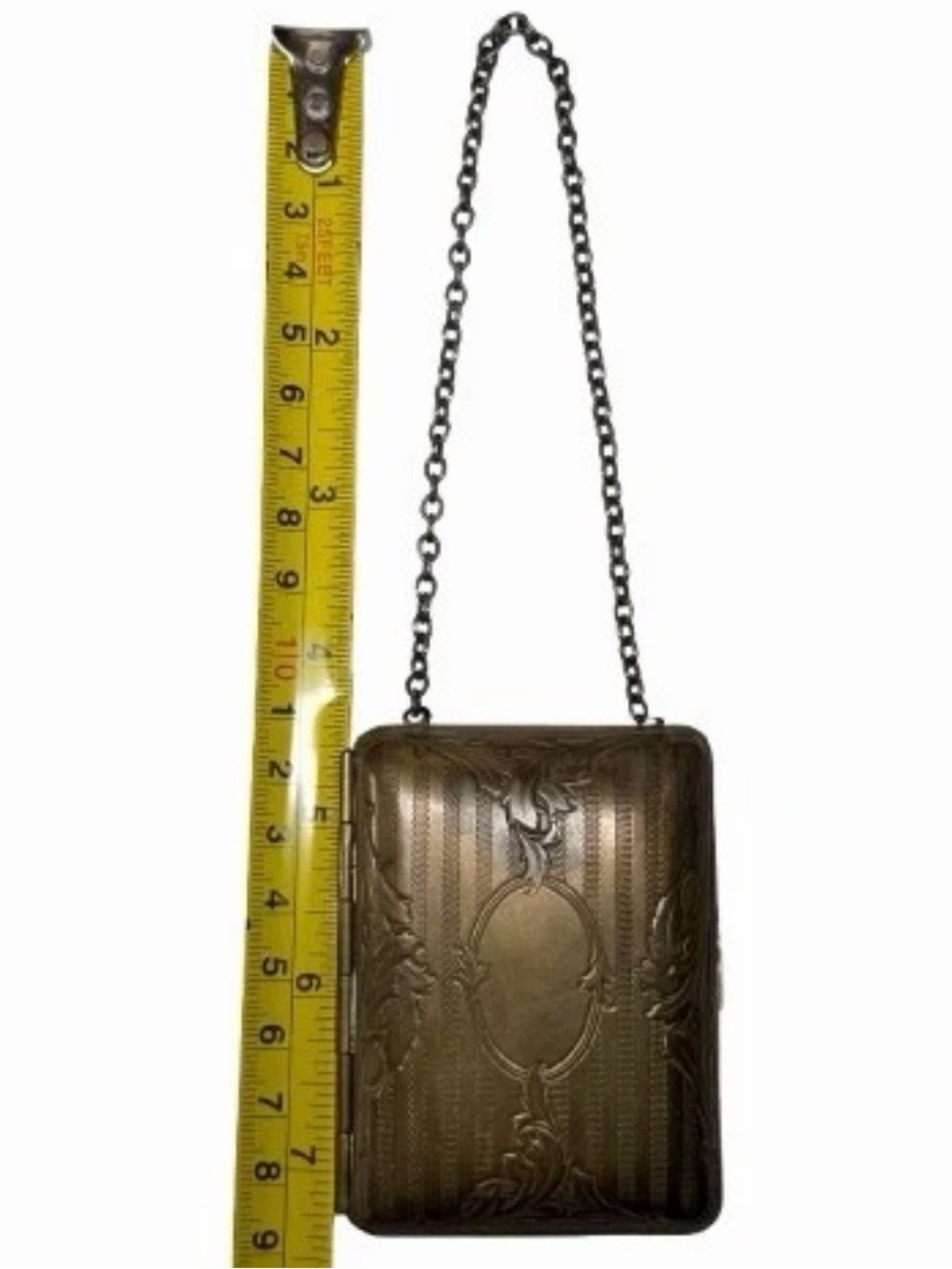 Antique Standard Mail Order Co NY Dance Purse Compact German Silver Art Deco - Picture 7 of 9